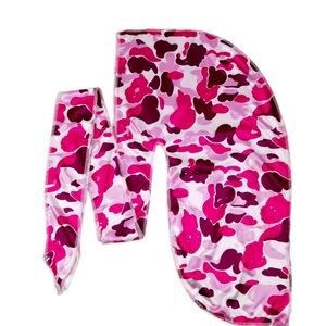 High quality Cami pink silky durags comes brand New in packaging